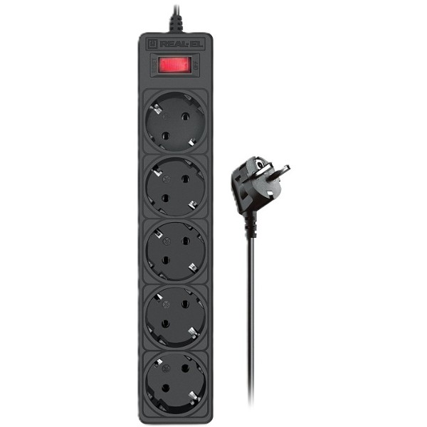 Фото - Сетевой фильтр REAL-EL RS-Protect 505 5 м Black (EL122300046)